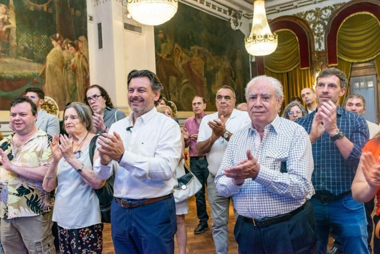 Rodríguez Miranda durante uno de los eventos celebrados durante su viaje