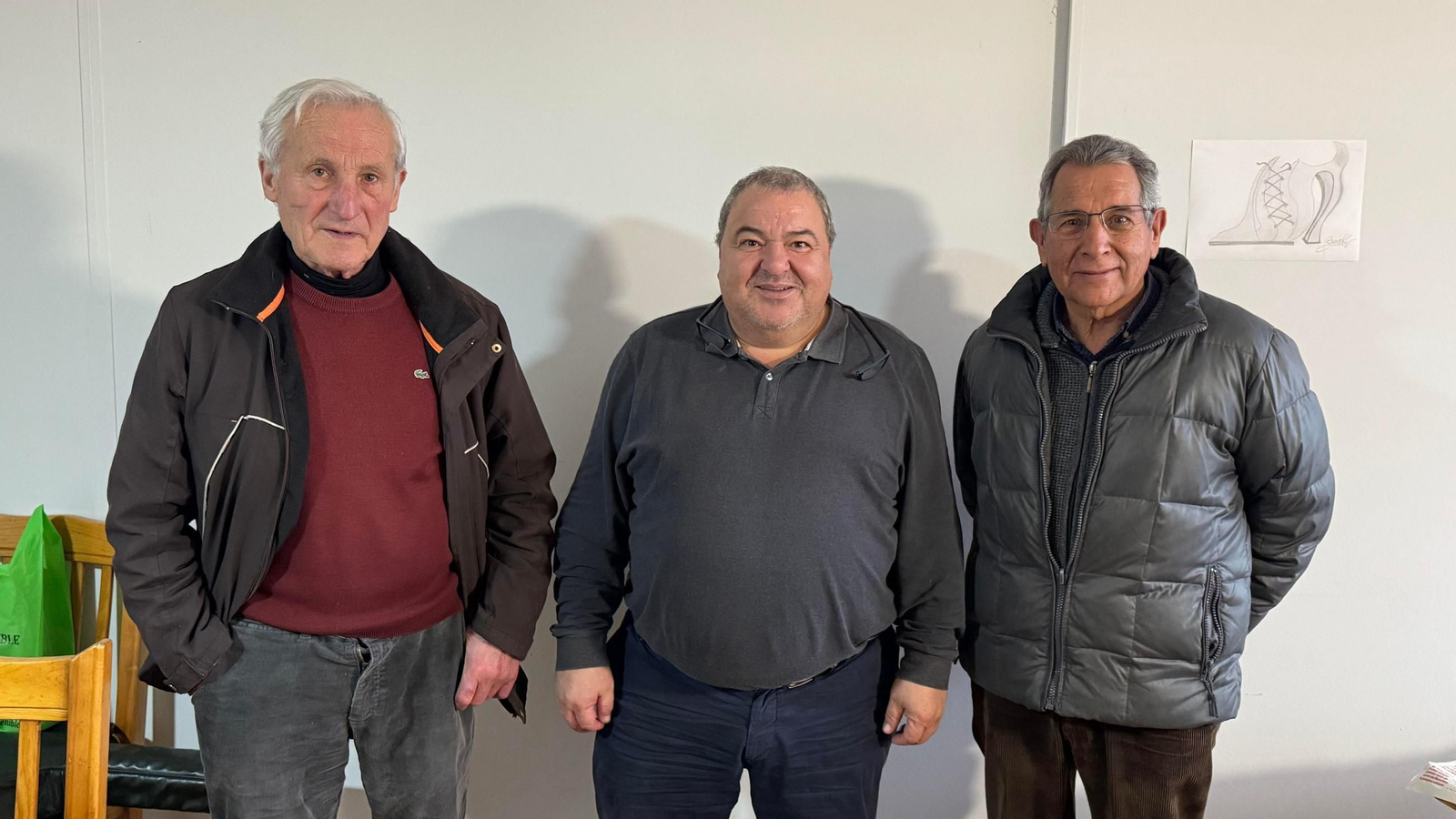 José Ramón González Sola “Fanfán”, Edelmiro Mateo e Gerardo Fernández.