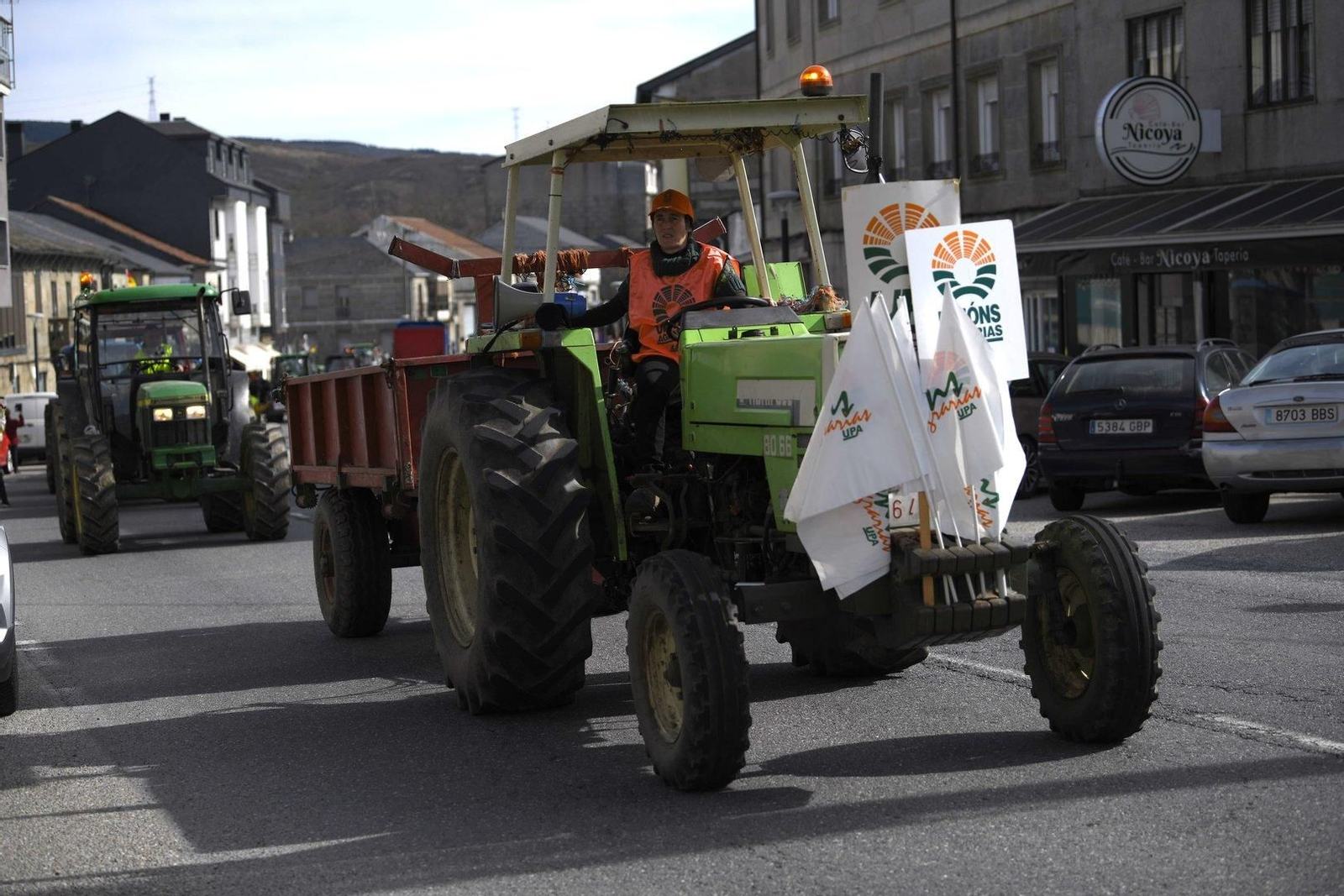 Protestas de ganaderos y agricultores en A Gudiña.