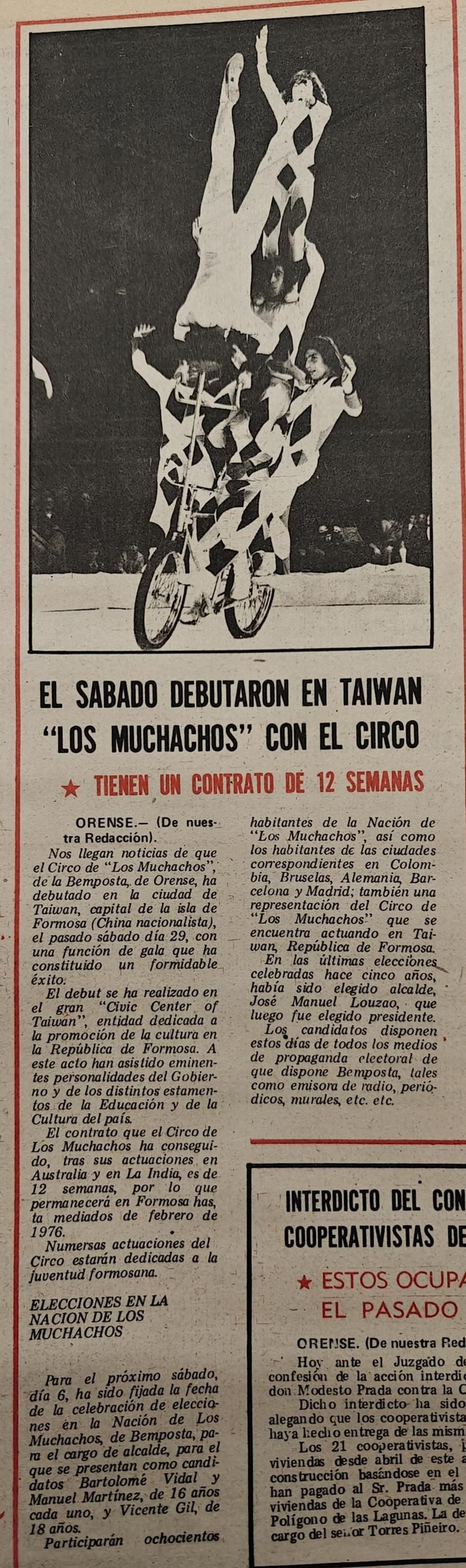 Noticias escaneadas del periódico La Región del 5 de diciembre de 1975