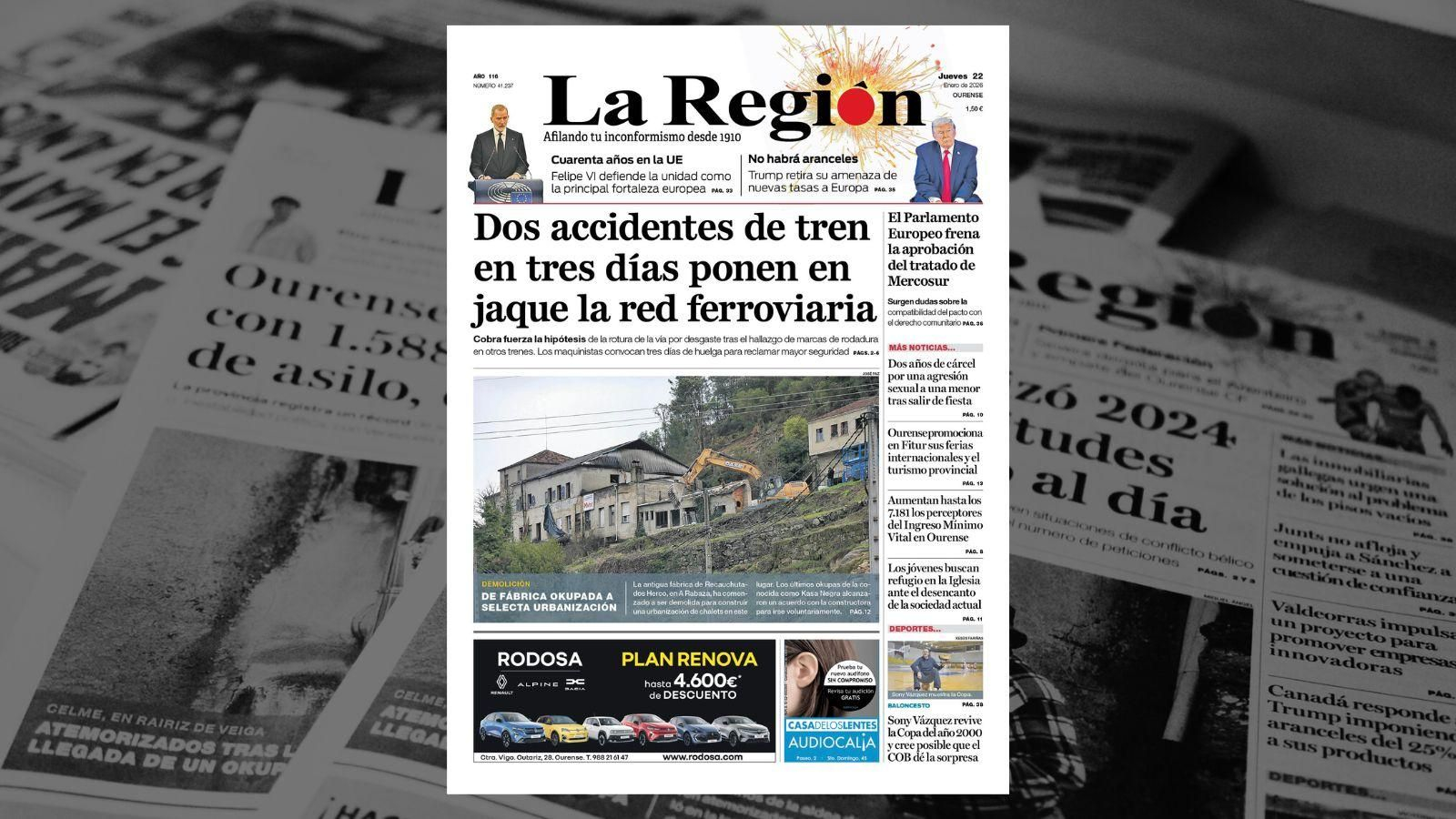 La portada de La Región
