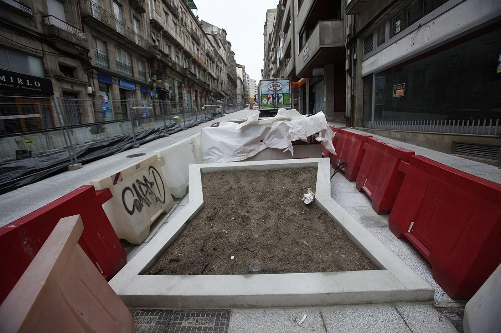 Obra en la rúa Concordia