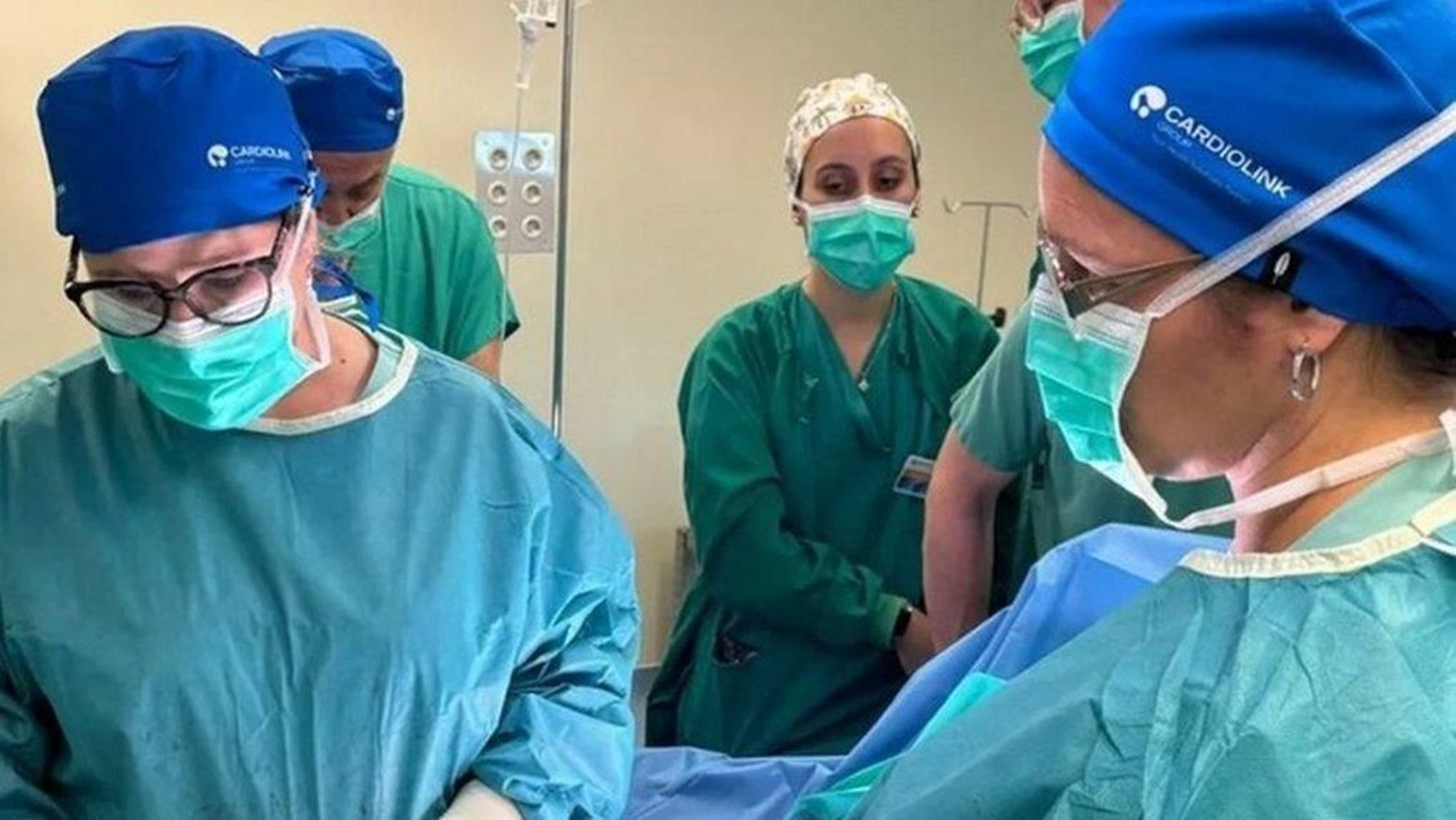 Un instante de la parte práctica en el hospital Cunqueiro.