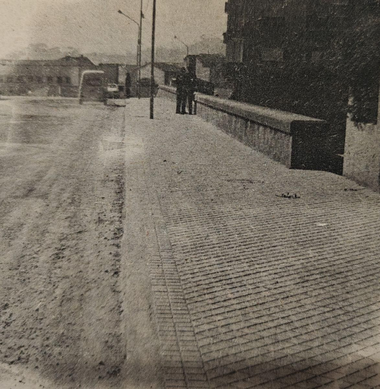 Aceras en el puente de la avenida de Santiago.