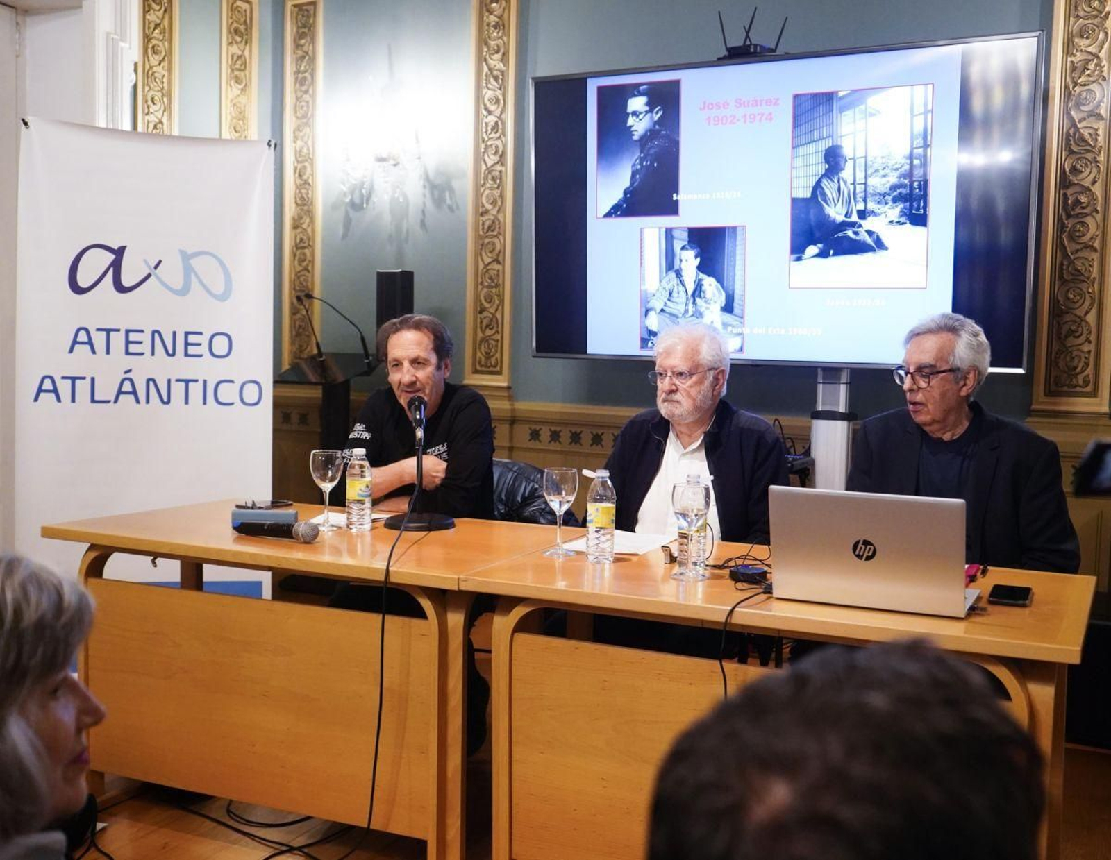 Anxo Cabada, Manuel Sendón e X.L Suárez Canal, na homenaxe a José Suárez.