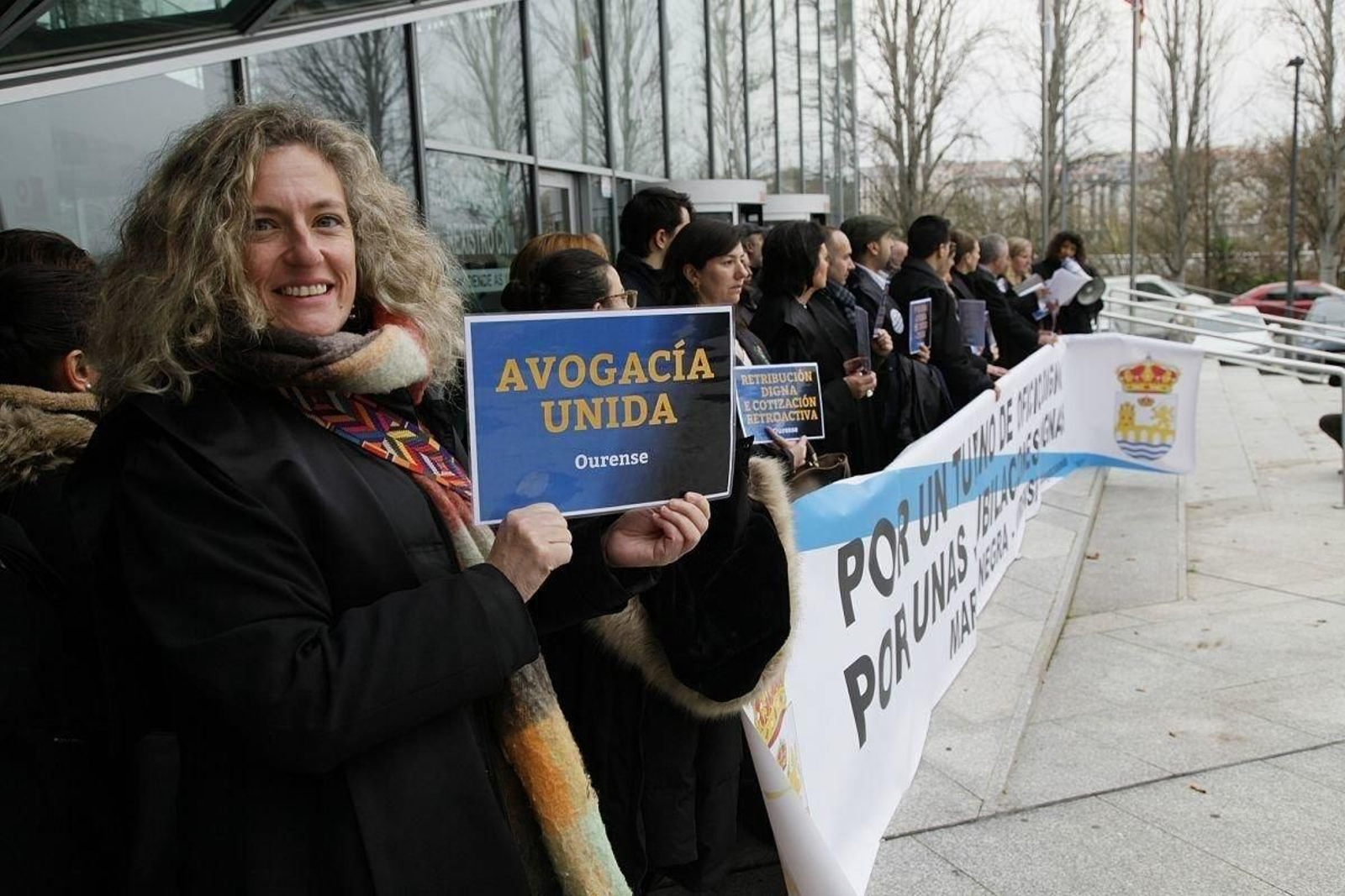 Concentración de abogados y procuradores del turno, el año pasado.