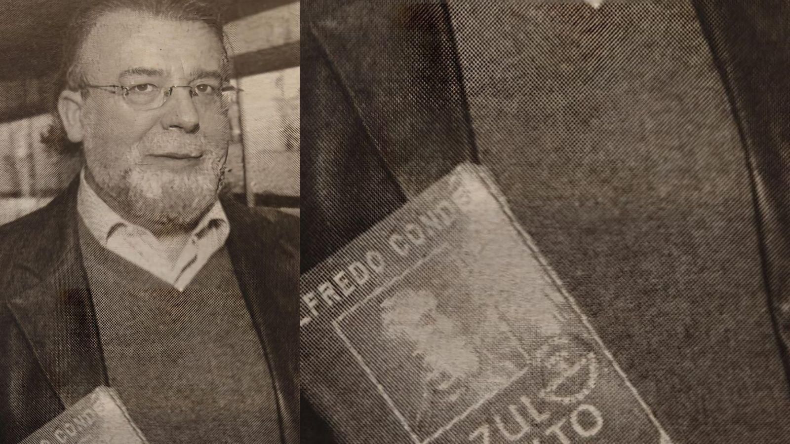 Alfredo Conde coa súa última novela.