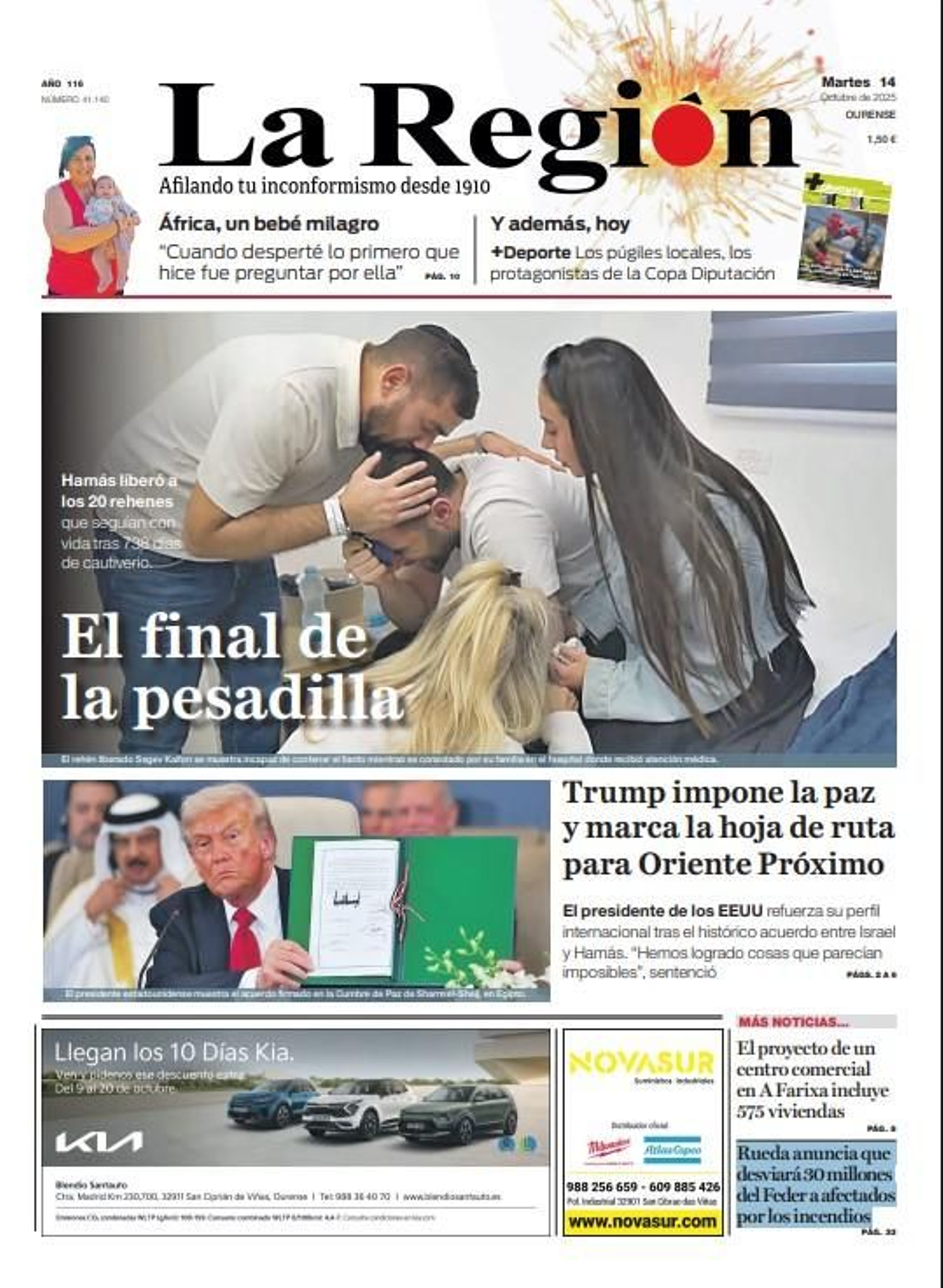 Los titulares de este martes de La Región