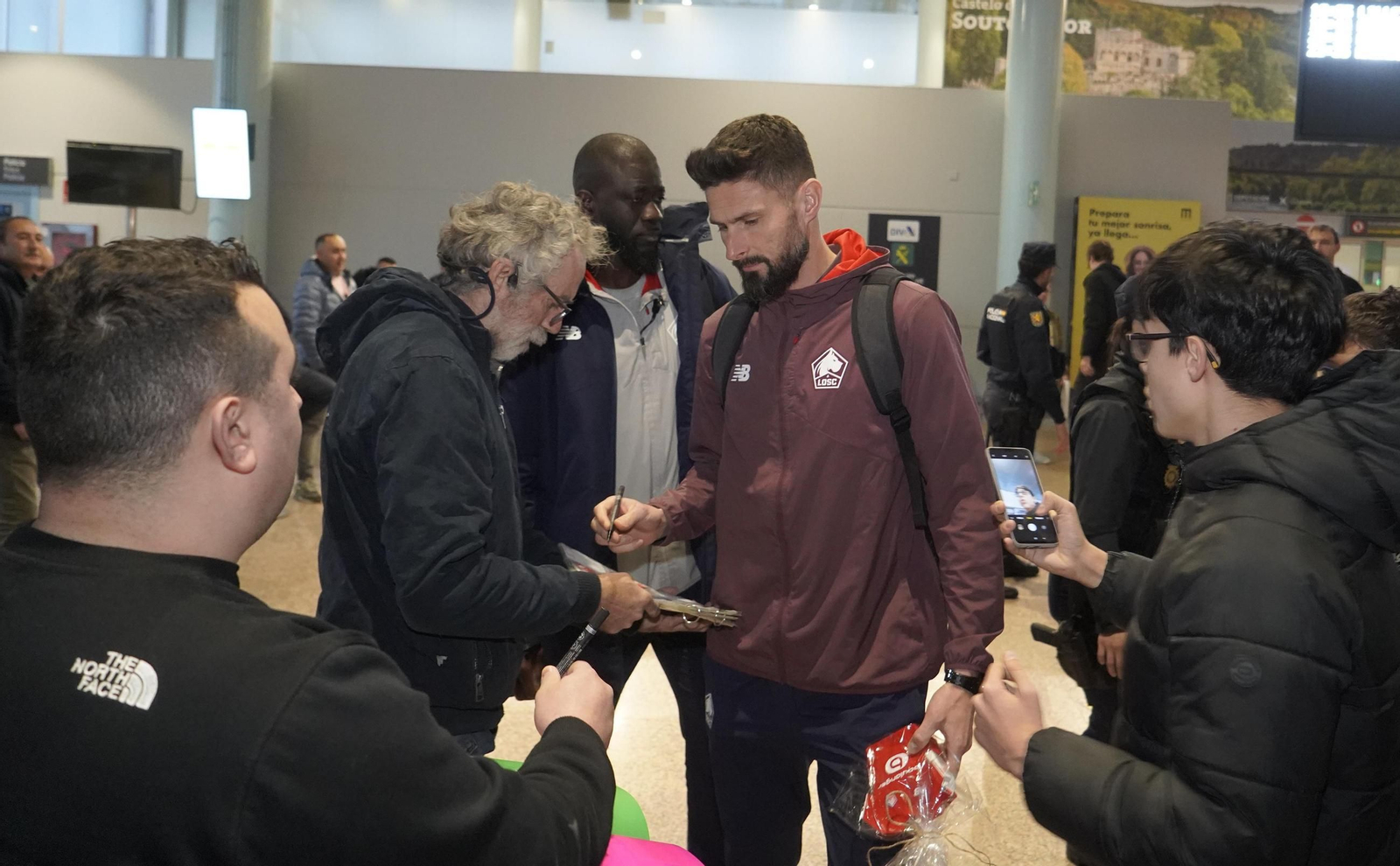 Olivier Giroud, ayer en Vigo.