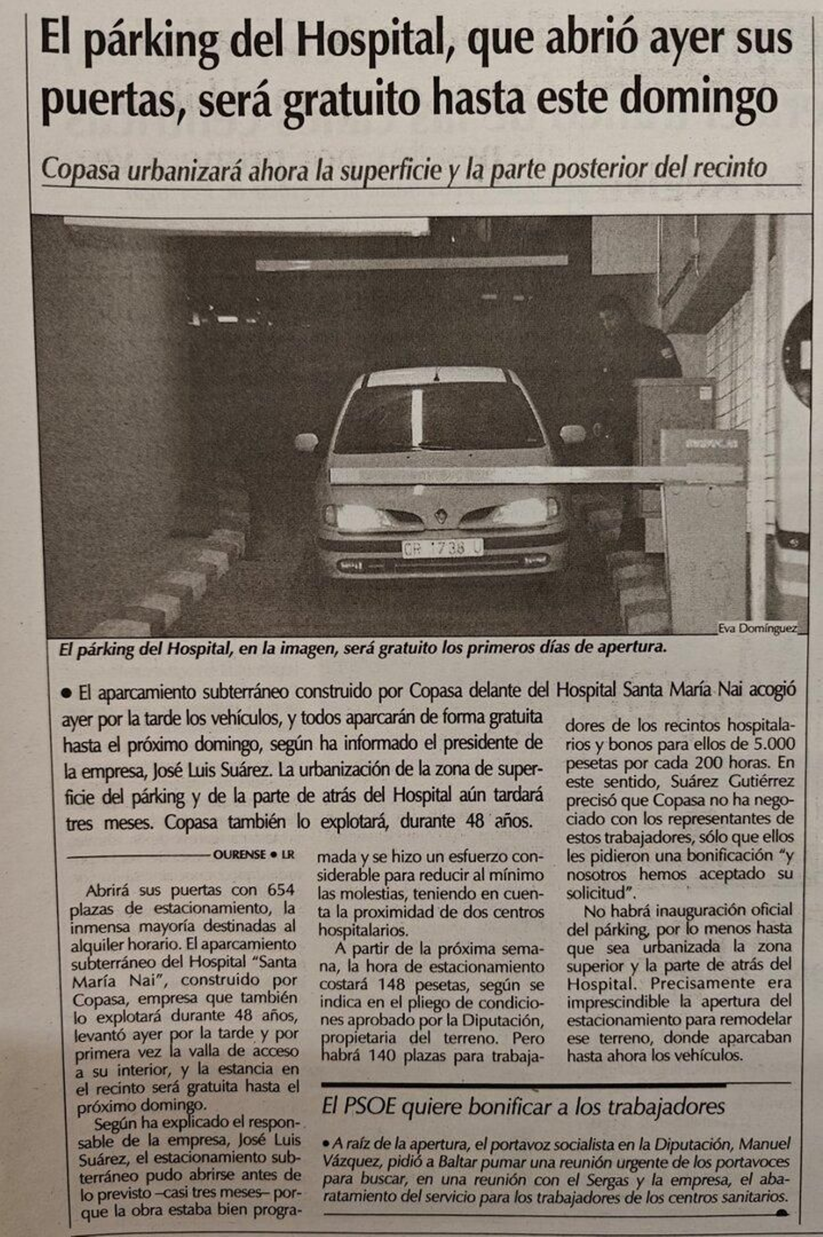 Párking de Santa María Nai.