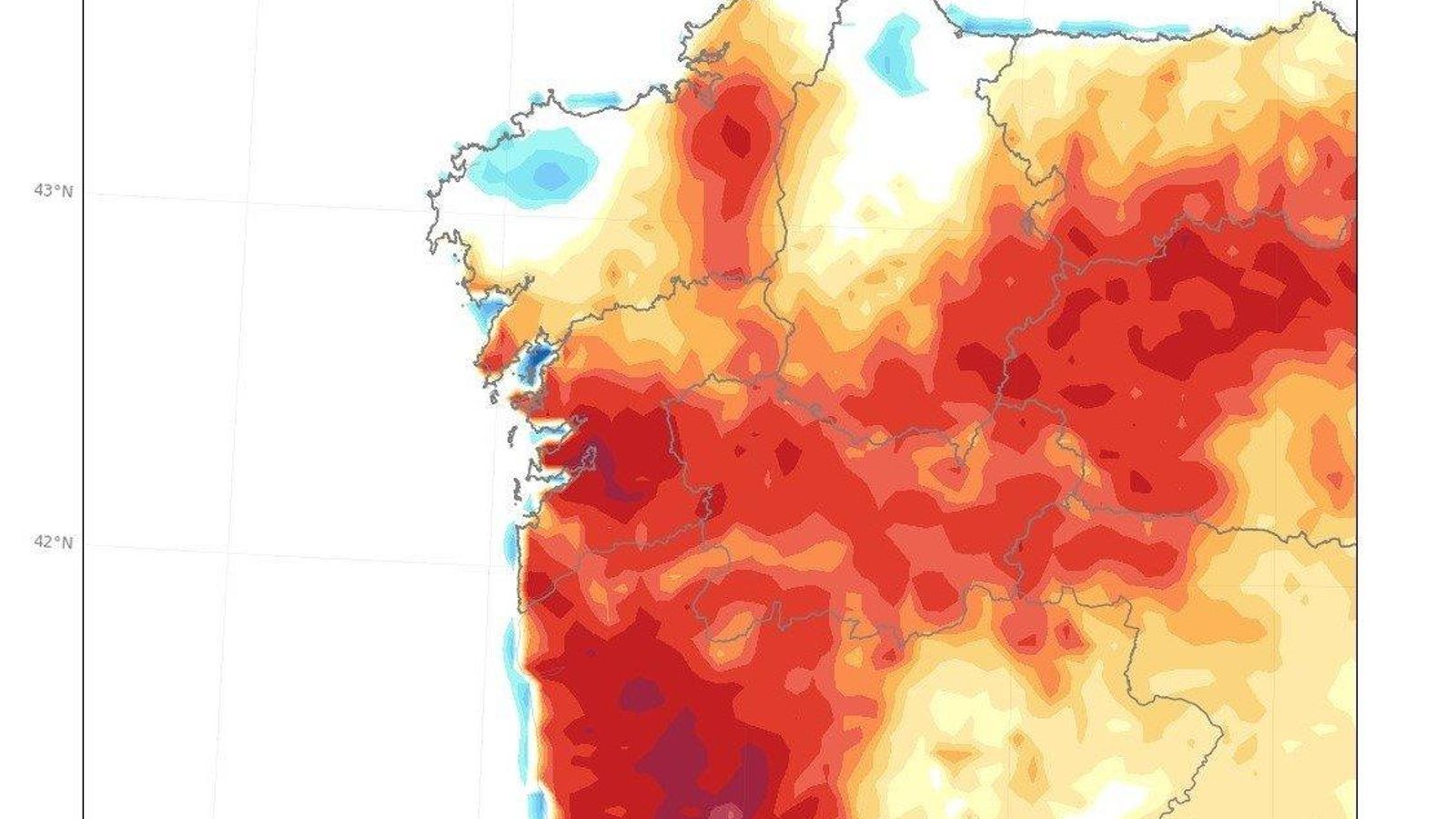 Mapa de temperaturas de MeteoGalicia