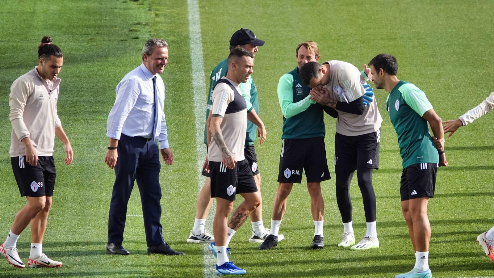 Entrenamiento del Celta en Mos.