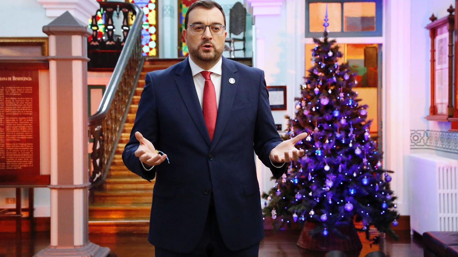 El presidente durante su intervención