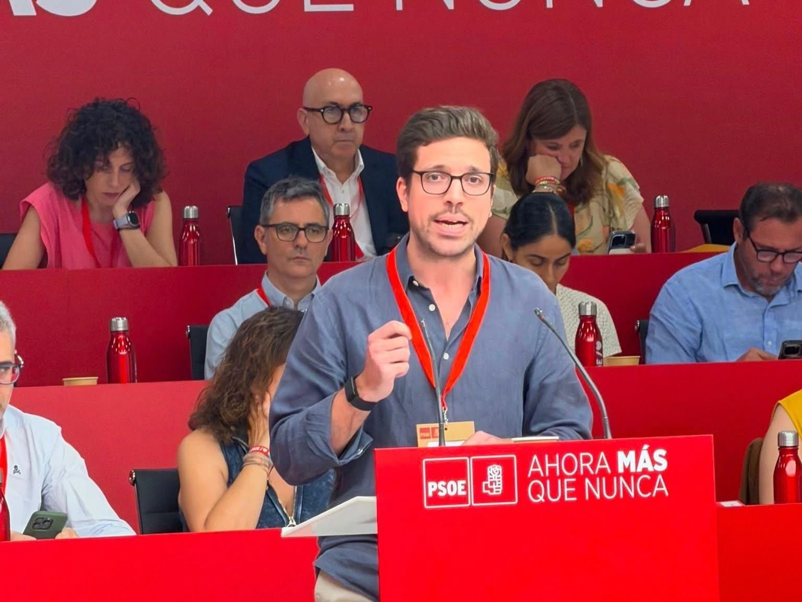 El secretario de PSOE Europa, Luis Planas durante un Comité Federal del PSOE