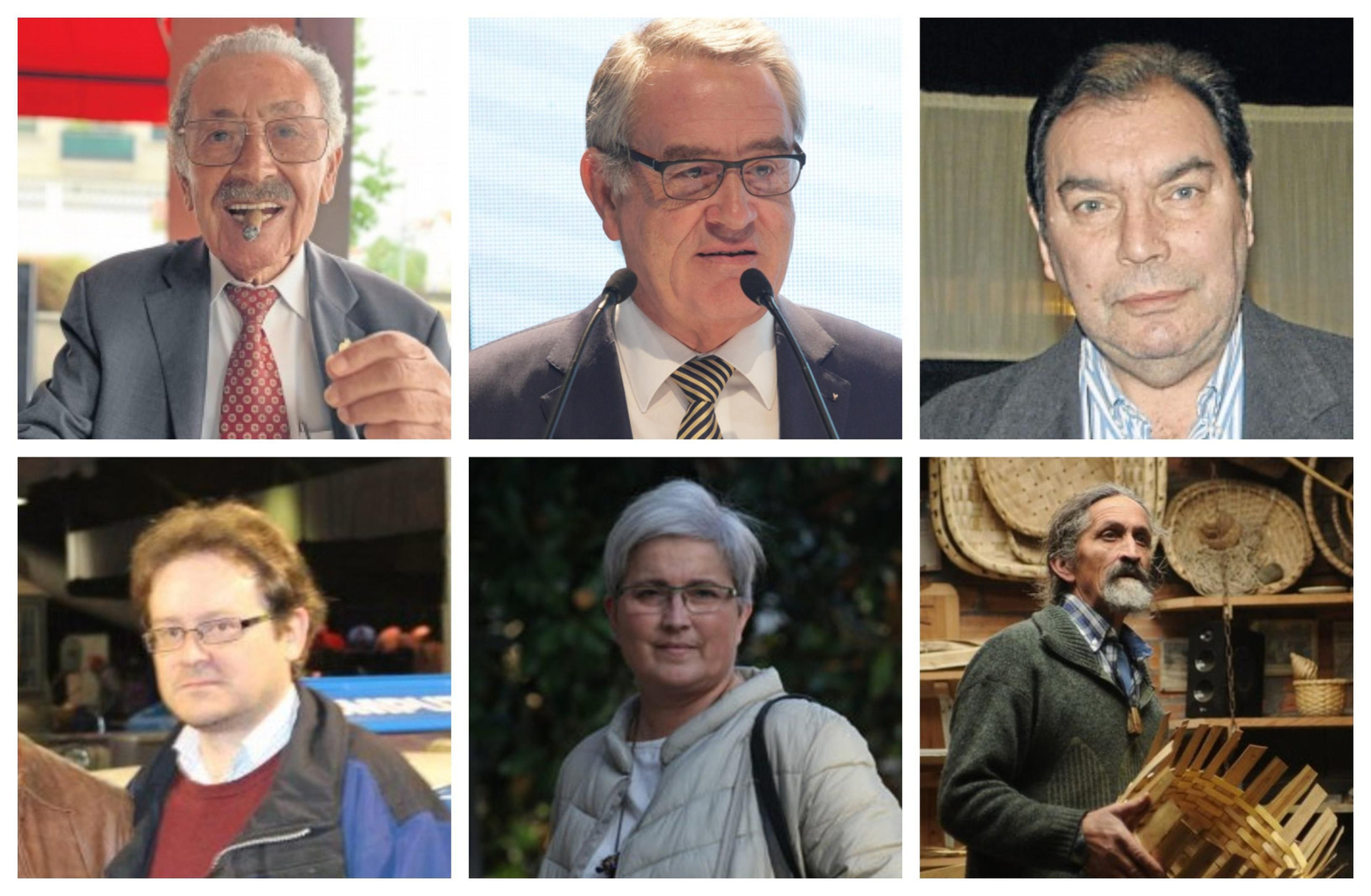 Luis González Iglesias, José Ramón Pérez Nieto, Esteban Plaza, Julio Álvarez, Marosa Salgad y José Antonio González "Toño do Val".