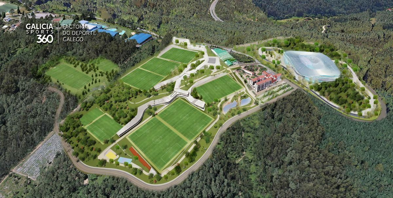 Imagen del proyecto de la ciudad deportiva del Celta en Mos.