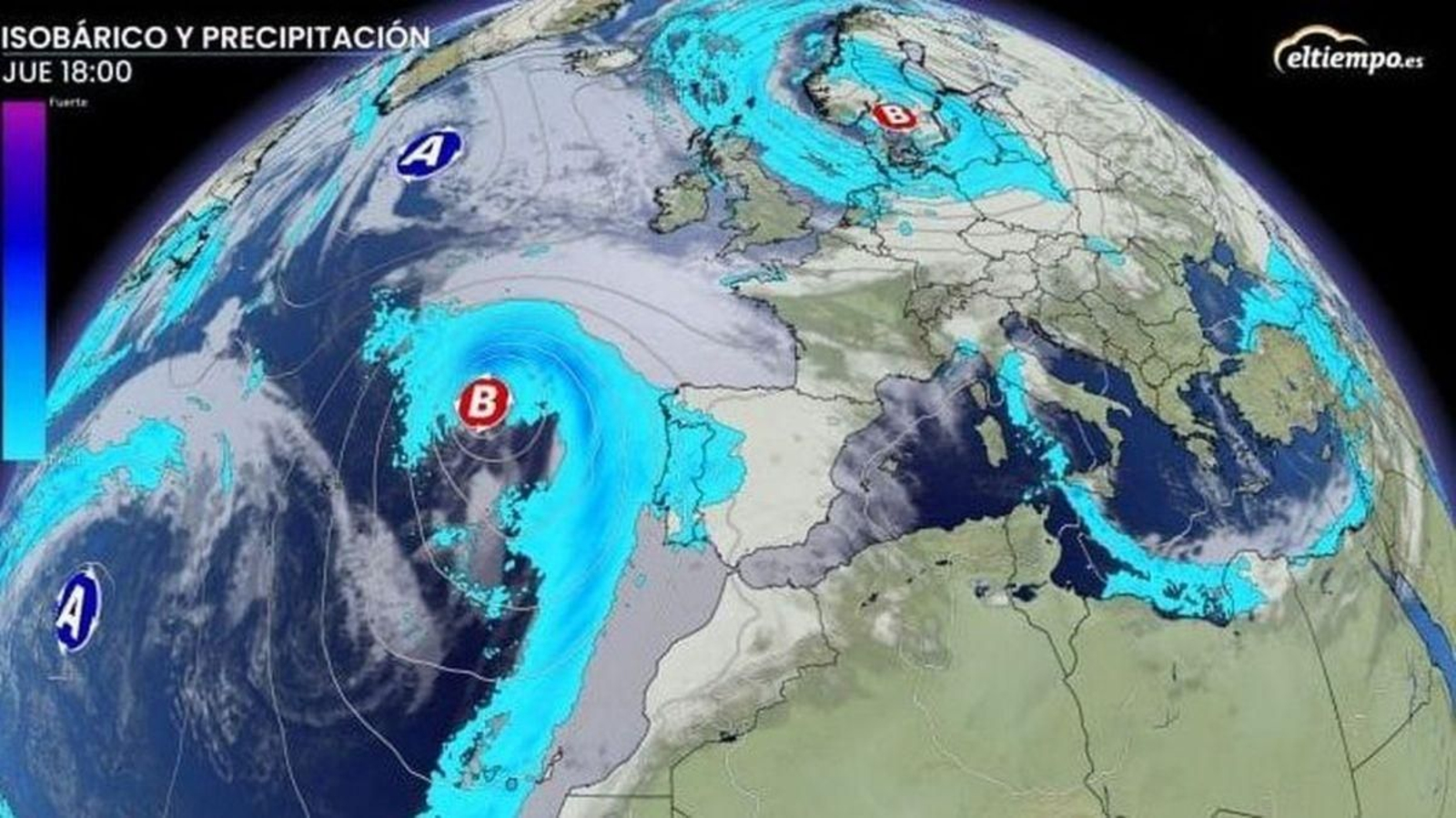 La borrasca Francis traerá frío, lluvia y nieve en buena parte del país.