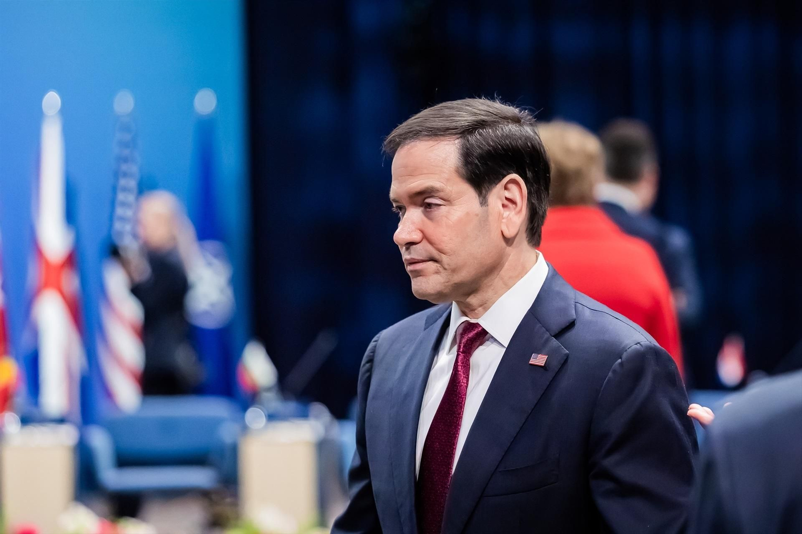 El secretario de Estado de Estados Unidos, Marco Rubio, en Suecia