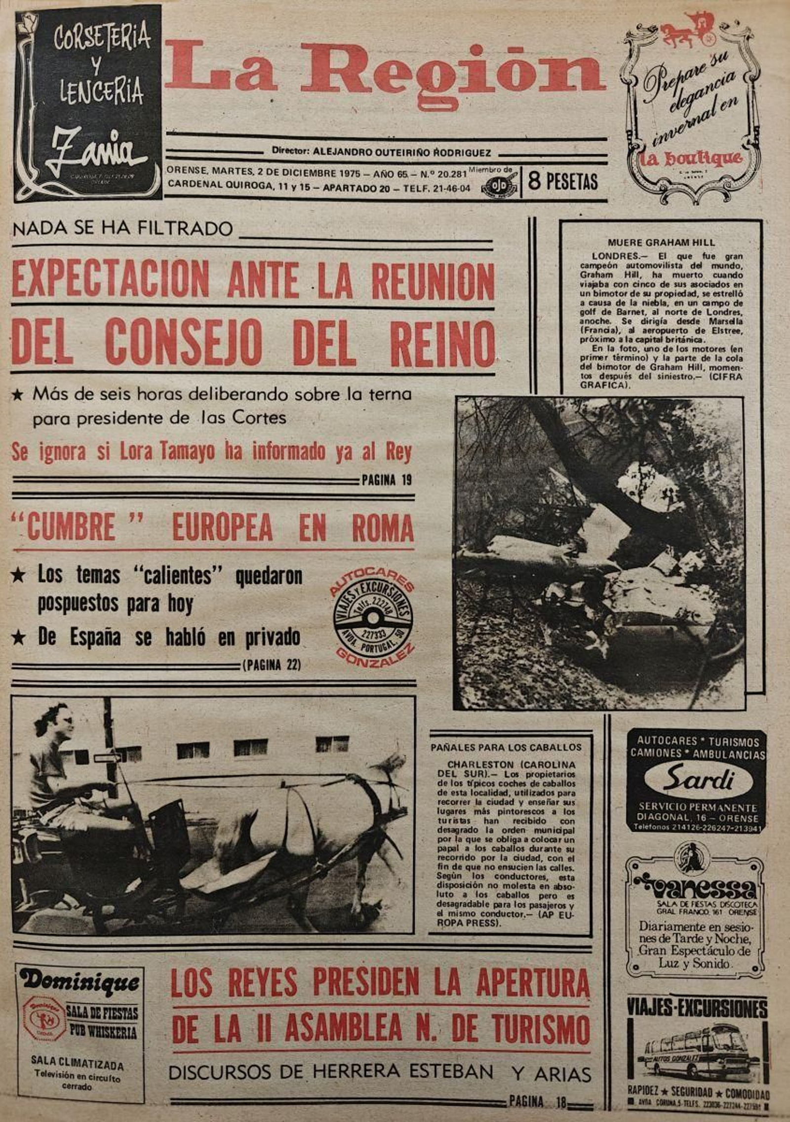 Primera página de 1975.