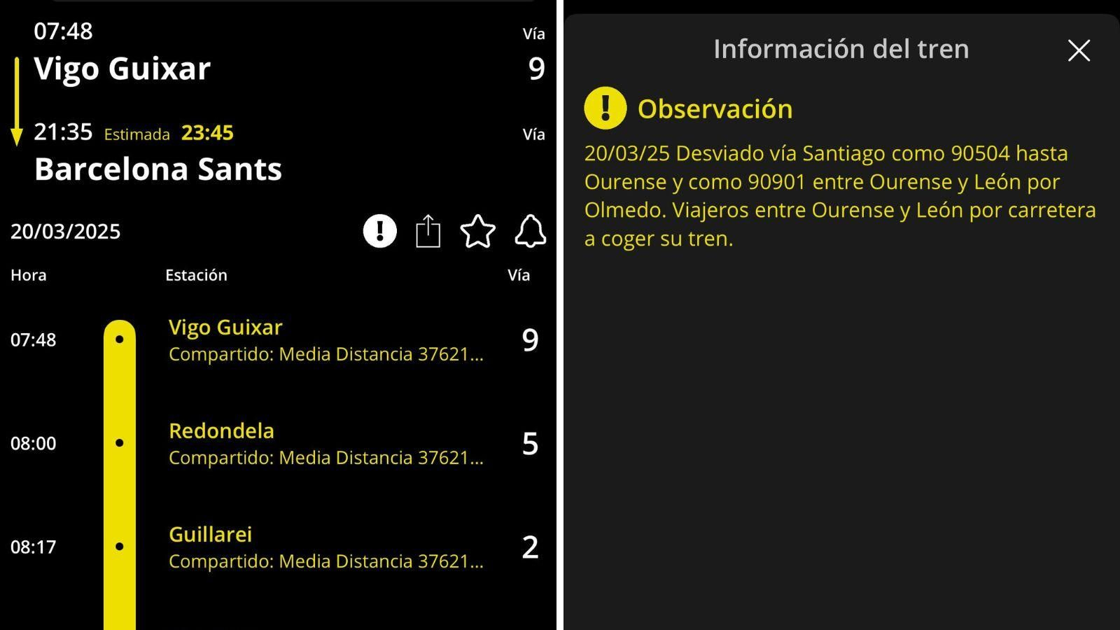 Retrasos en los trenes de Renfe