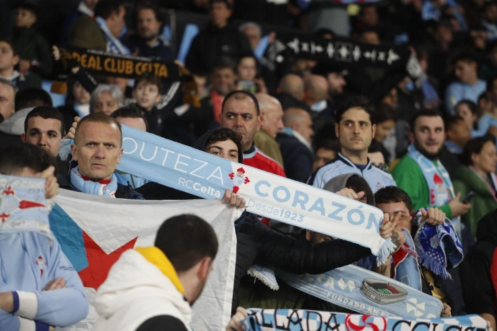 Aficionados celestes en Balaídos.