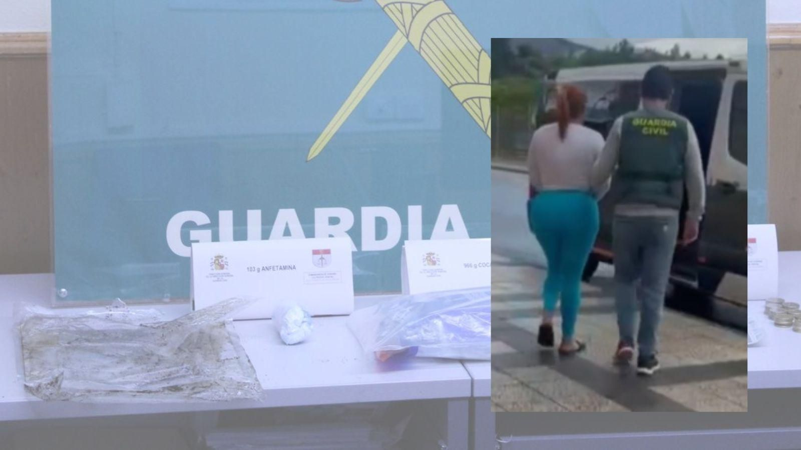 Una de las detenidas en la operación.