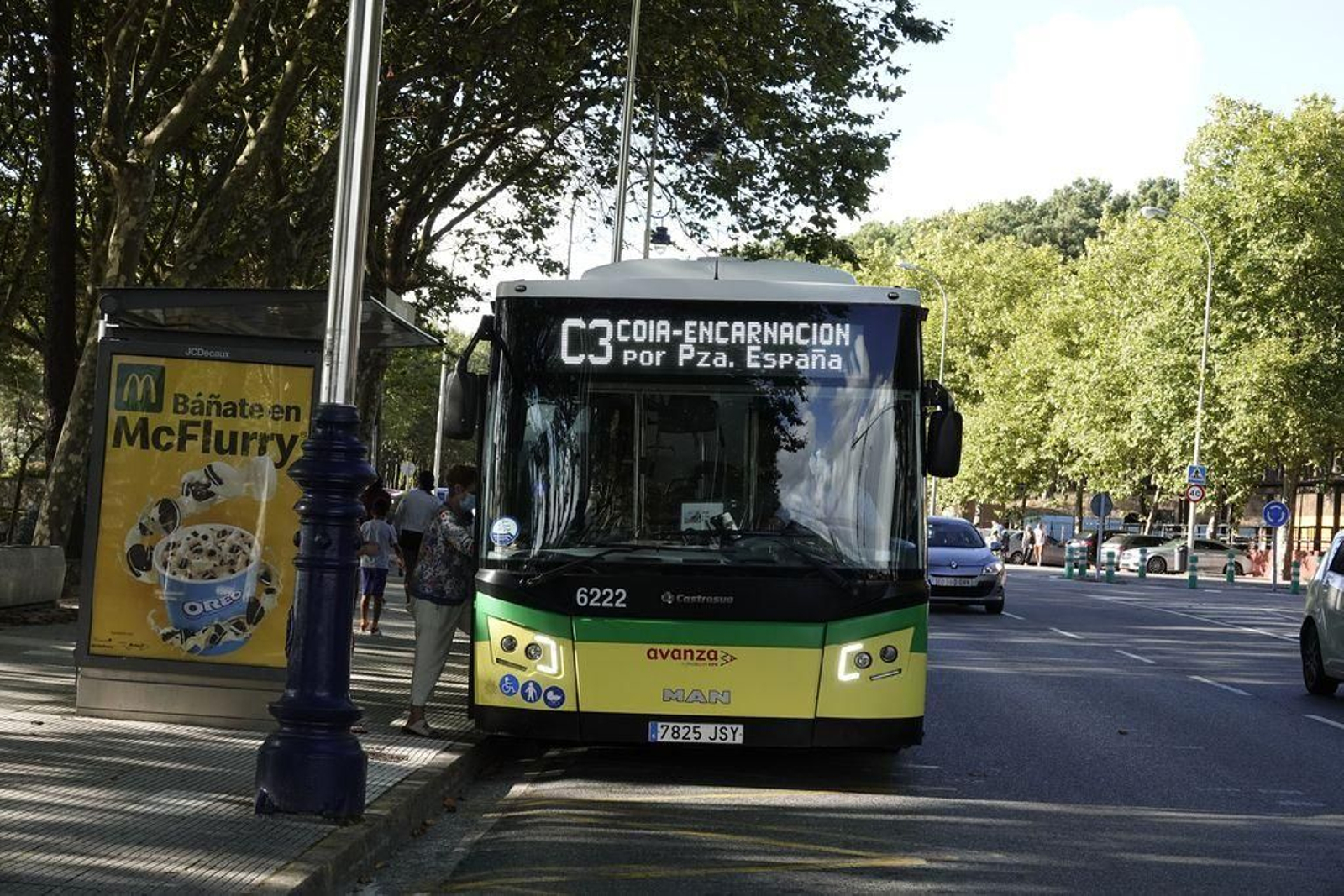 Uno de los autobuses de Vitrasa.