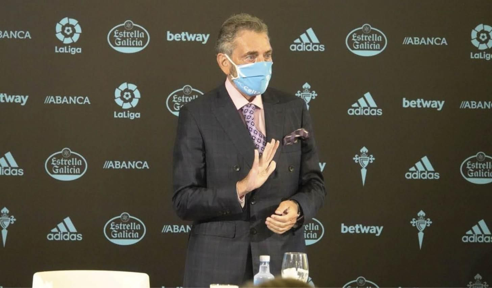 Carlos Mouriño, presidente del Celta, siempre se muestra exigente con los canteranos.
