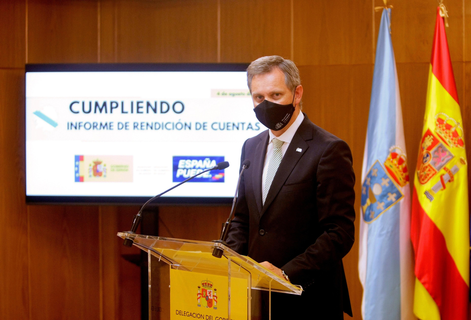 José Miñones, en una comparecencia en la Delegación.