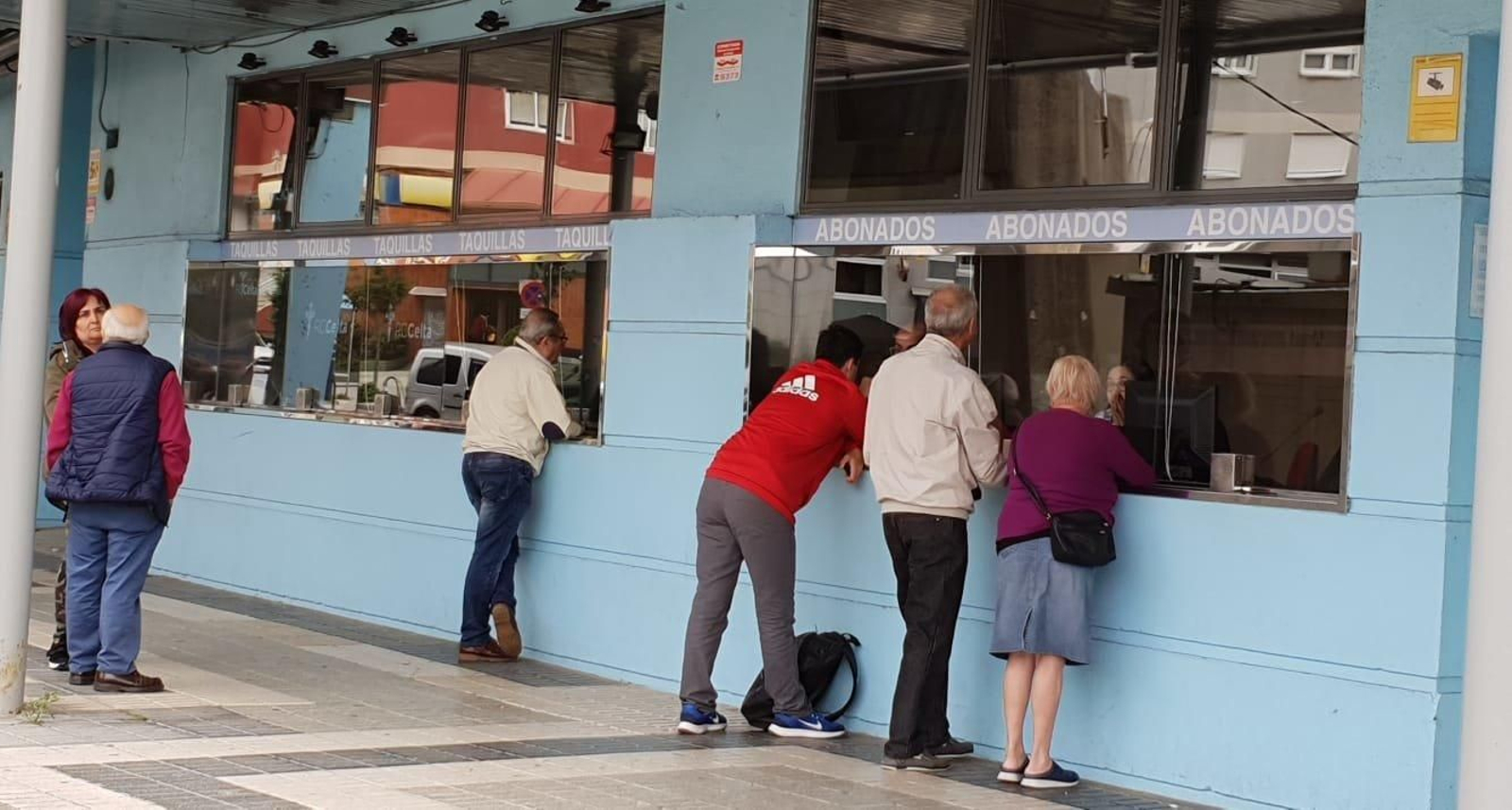 Las taquillas de Balaídos esta mañana // JV Landín