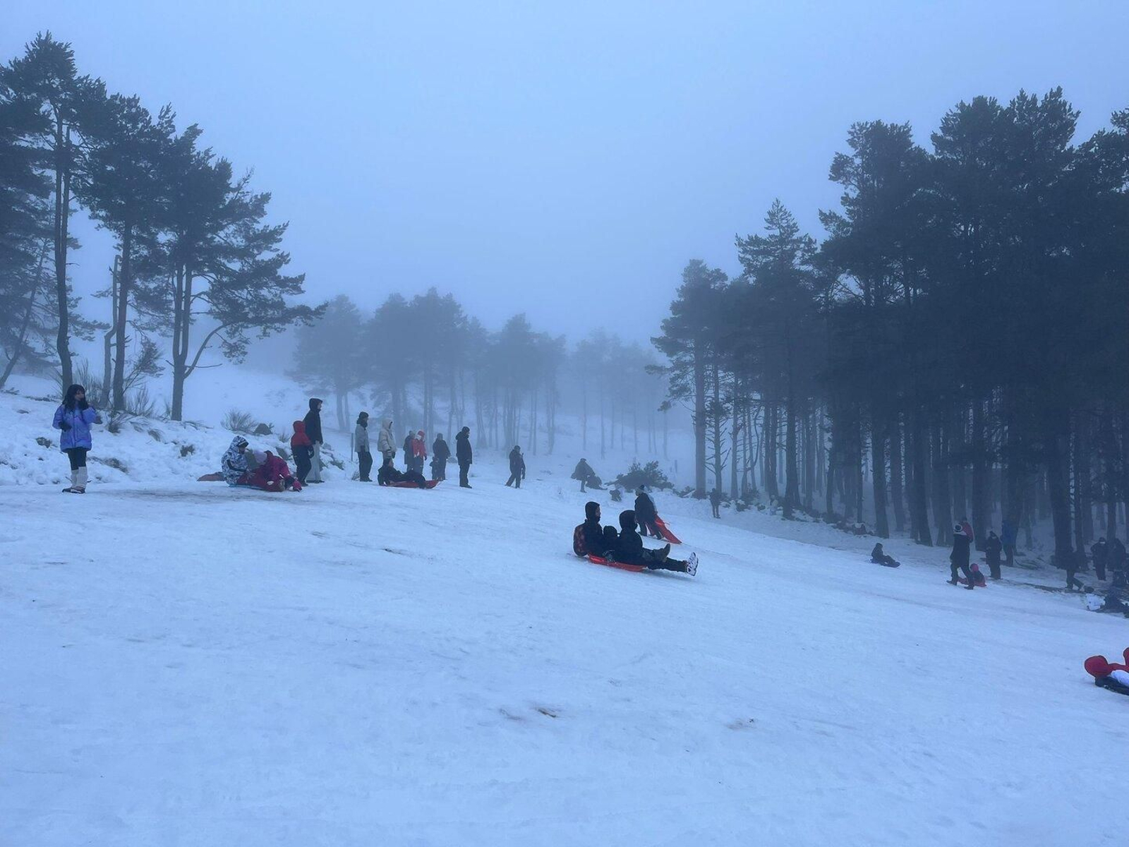 Día de nieve en Manzaneda.