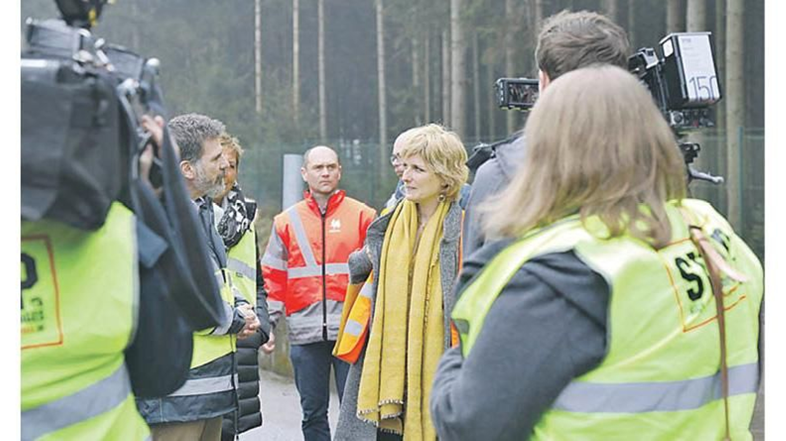 Celine Tellier, ministra valona de Medio Ambiente, en la presentación de la instalación