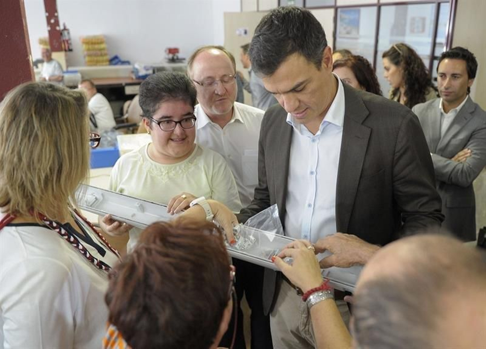 Pedro Sánchez, el líder socialista en un acto en Barcelona.