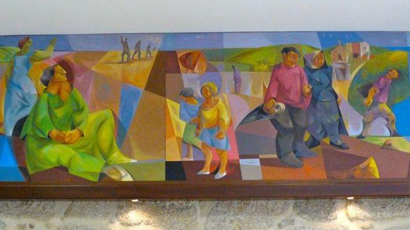 Un detalle del mural "El trabajo", de José Herreros del arquivo de Carlos L. Bernárdez.