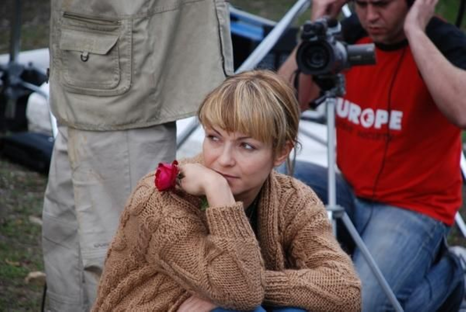 Isabel Blanco, en el rodaje.