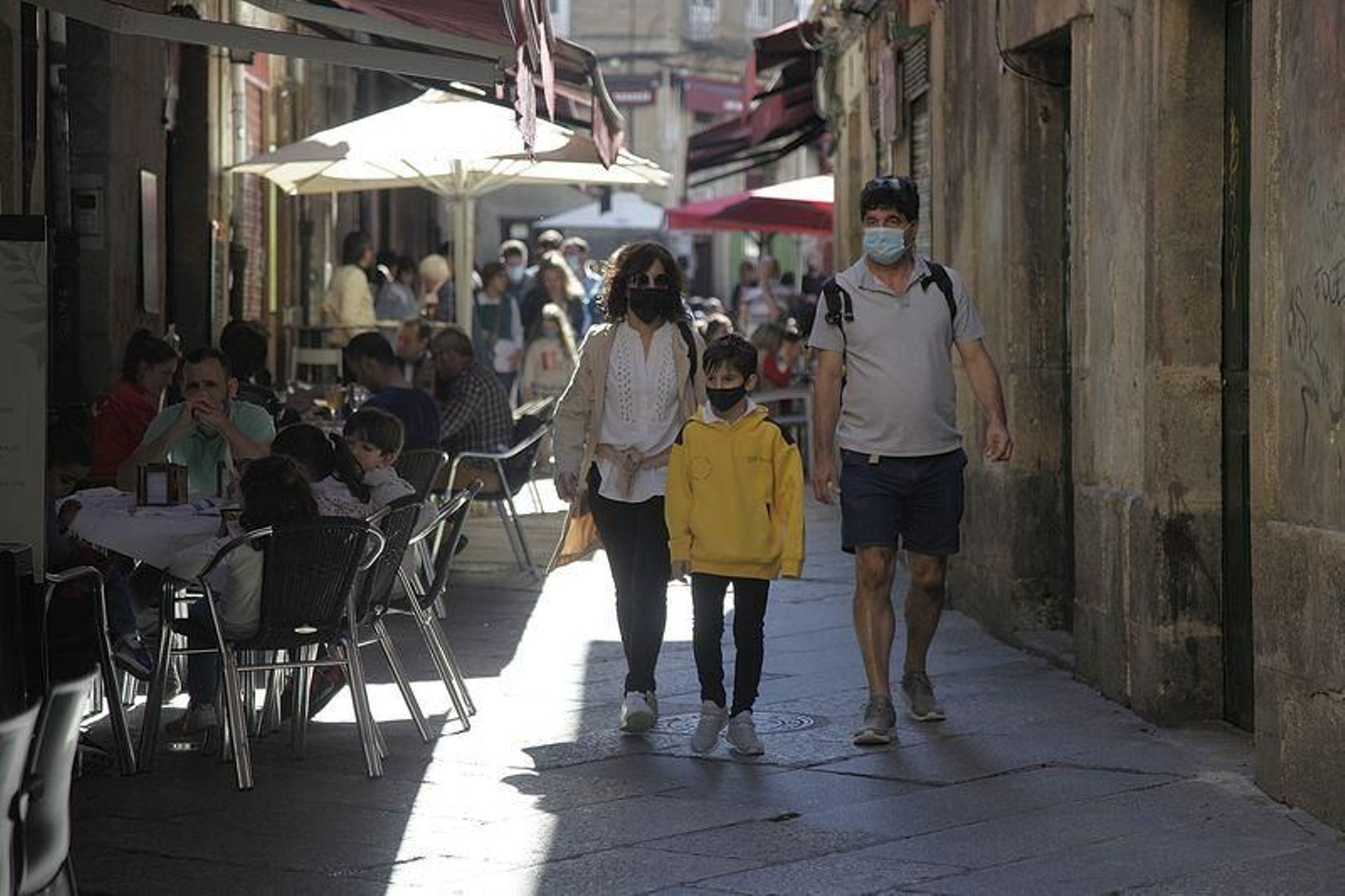 Turistas en Ourense este martes festivo