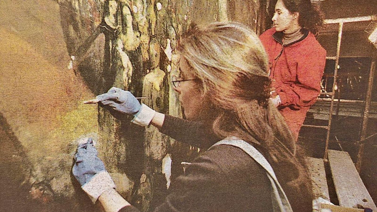 Restauración del mural.