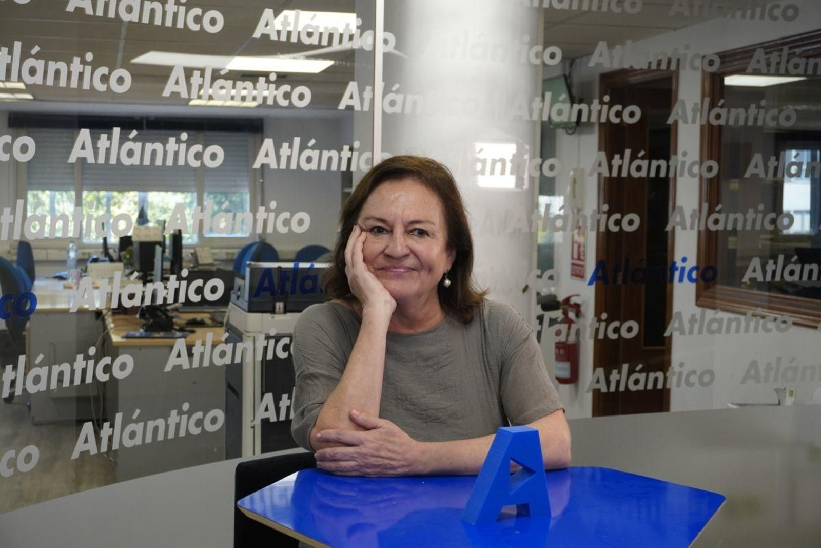 Odette Magnett, en el set de AtlánticoTV.