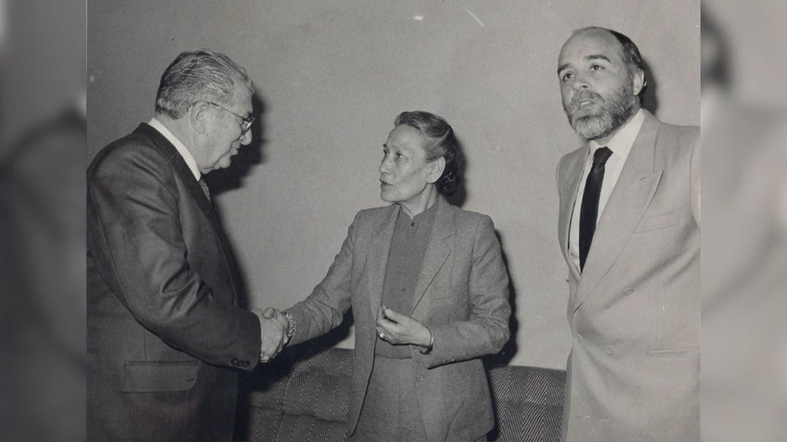 Alcaldesa de Narsaq con Soto.