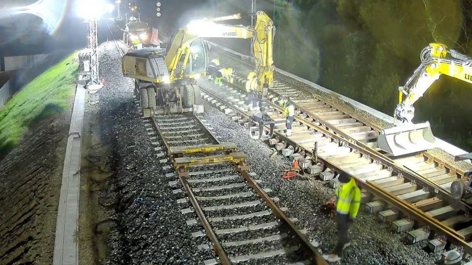 La conexión del tren de la Plisan con la red ferroviaria.