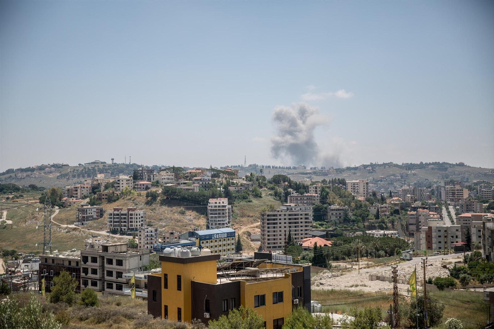 Un bombardeo de Israel sobre el Líbano.