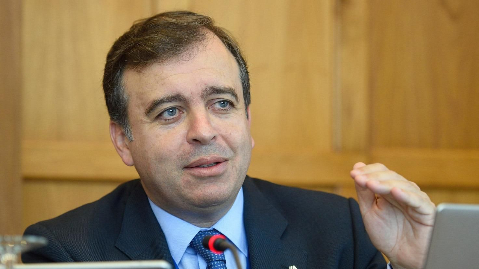 Francisco Botas, consejero delegado de Abanca, durante una comparecencia ante los medios.