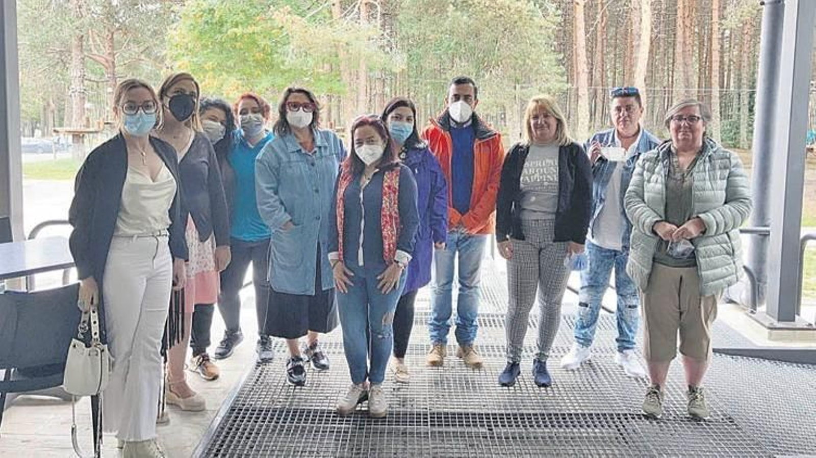 Participantes del Programa Adelaida en la Estación de Manzaneda.