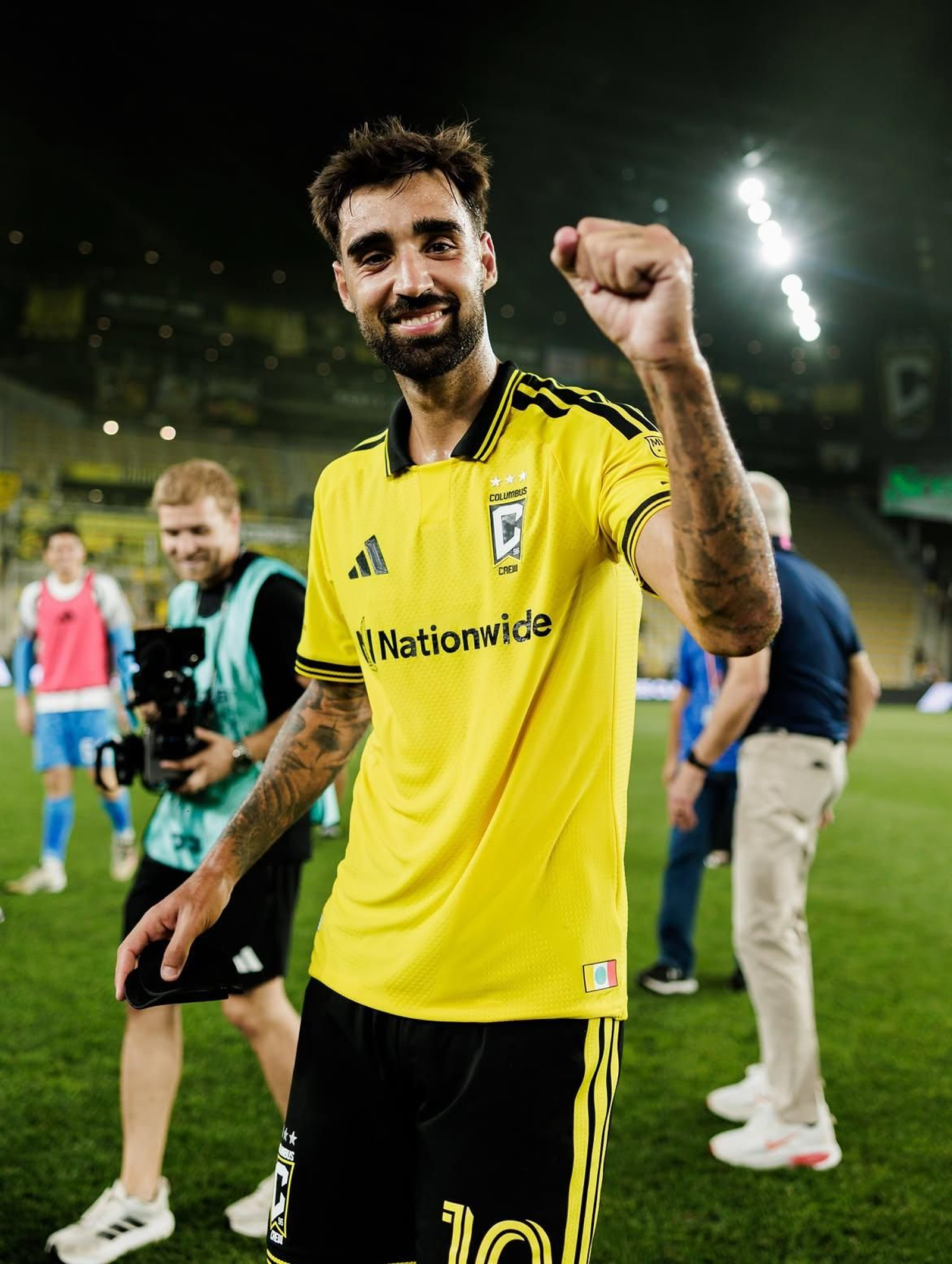 Brais Méndez, feliz tras su gol