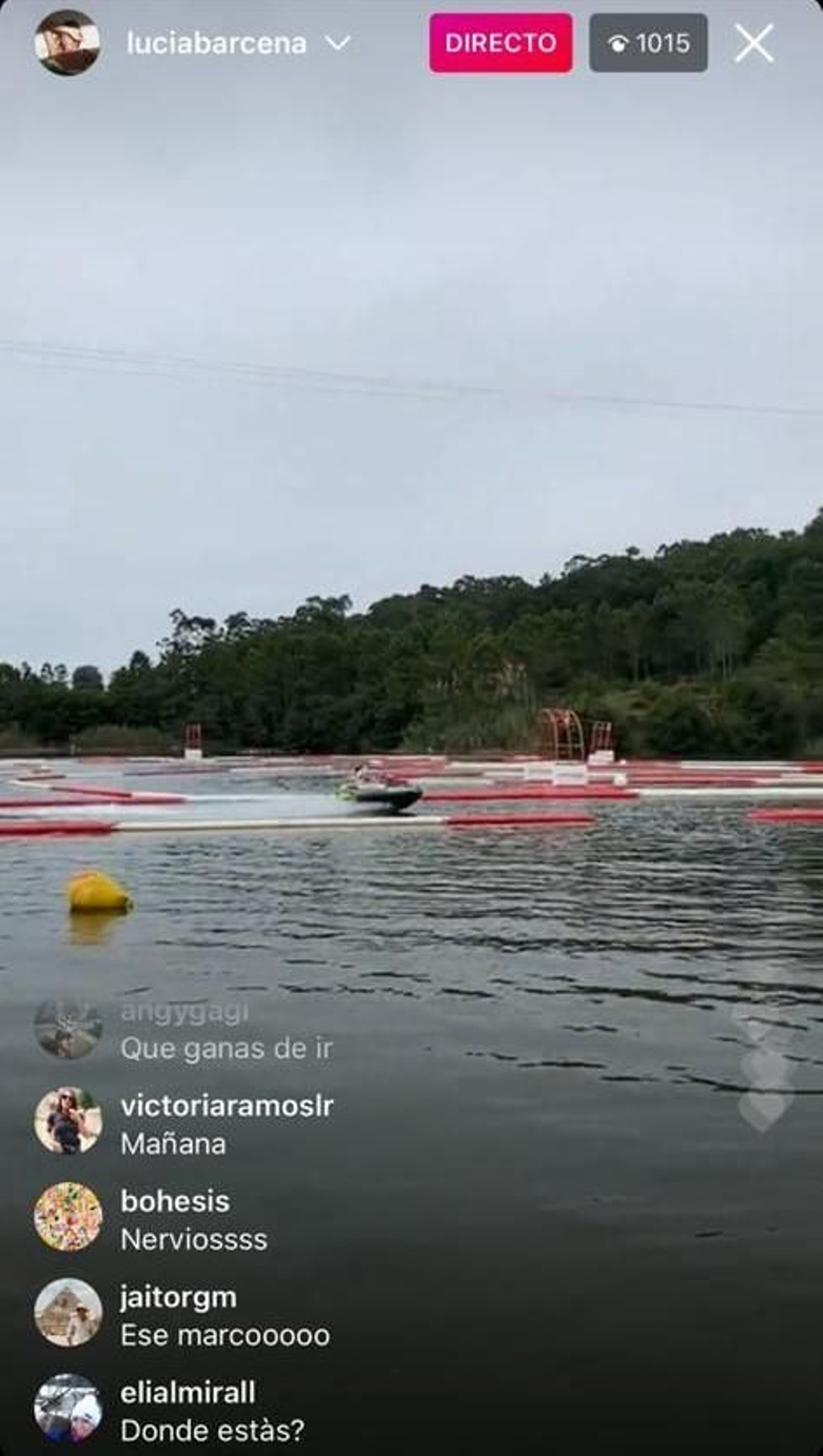 carrera de karting sobre agua