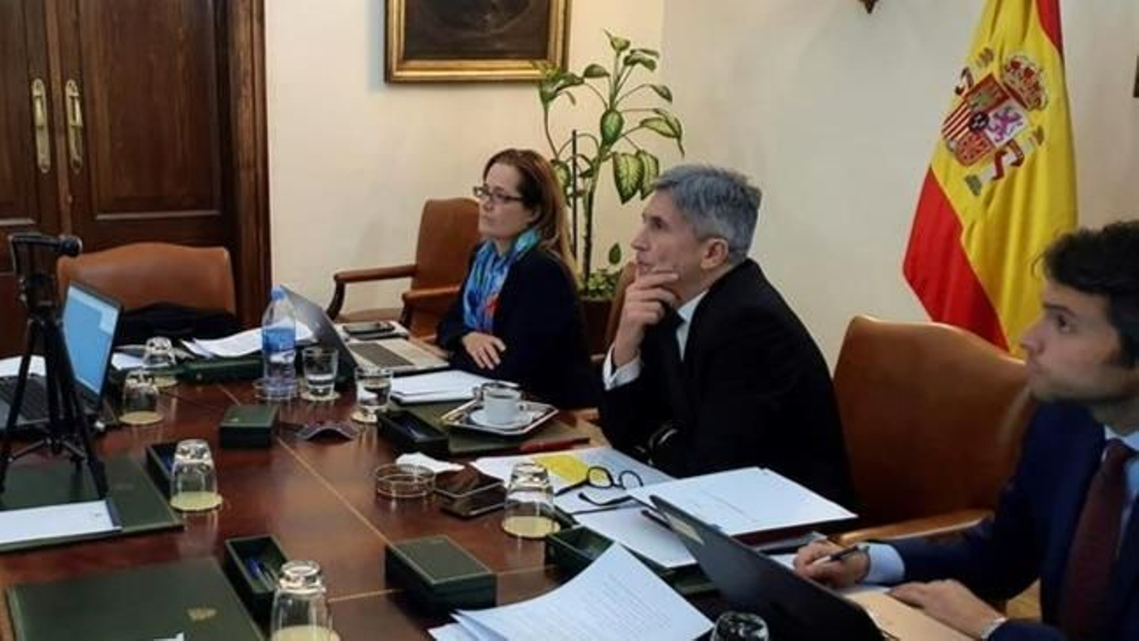 El Ministerio del Interior del ministro del Interior, Fernando Grande-Marlaska (c)