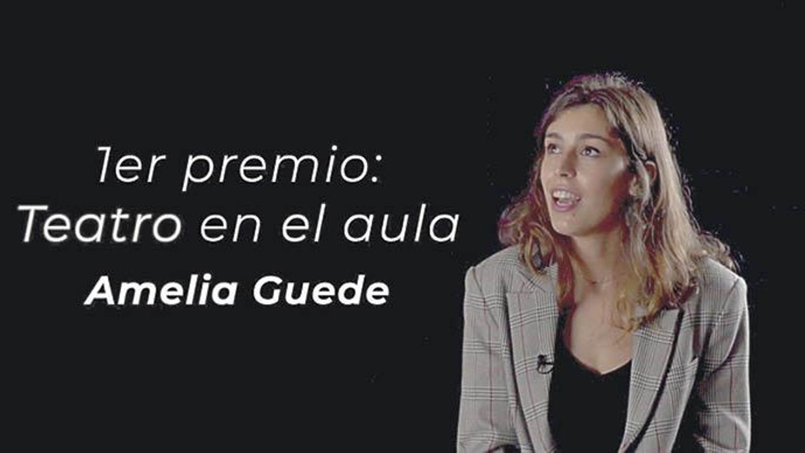 Amelia Guede fue premiada por su iniciativa de teatro en las aulas.