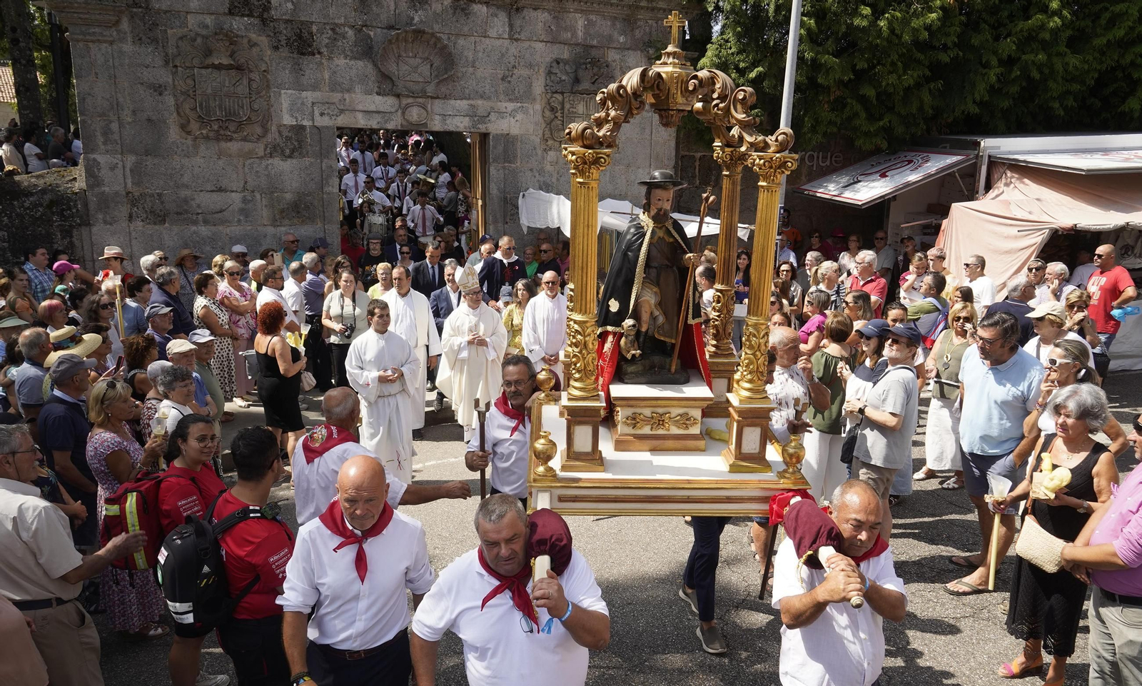 Una imagen de la procesión de San Roque en la fiesta del año pasado.