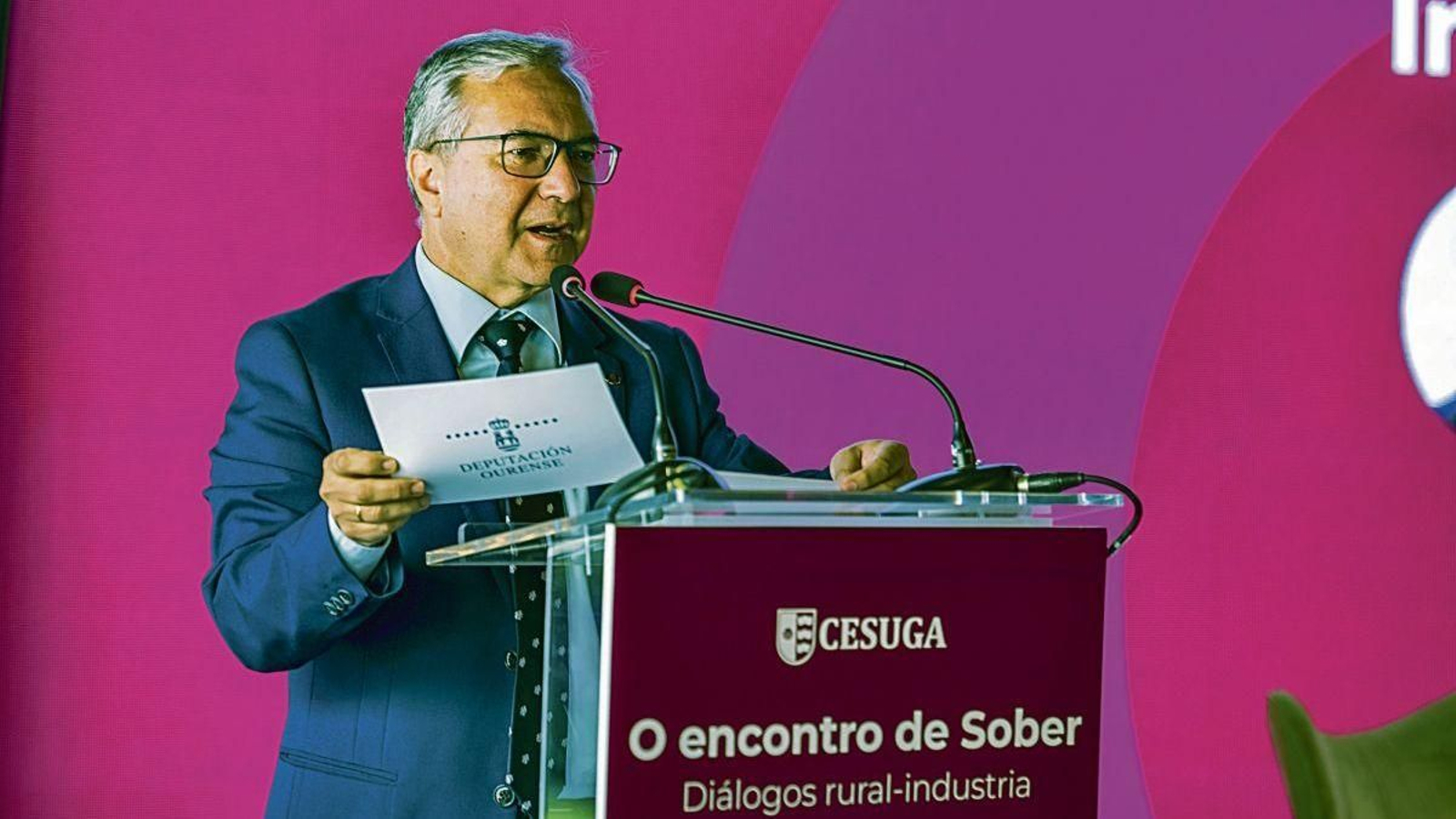 Luis Menor, durante su intervención en O Encontro de Sober.
