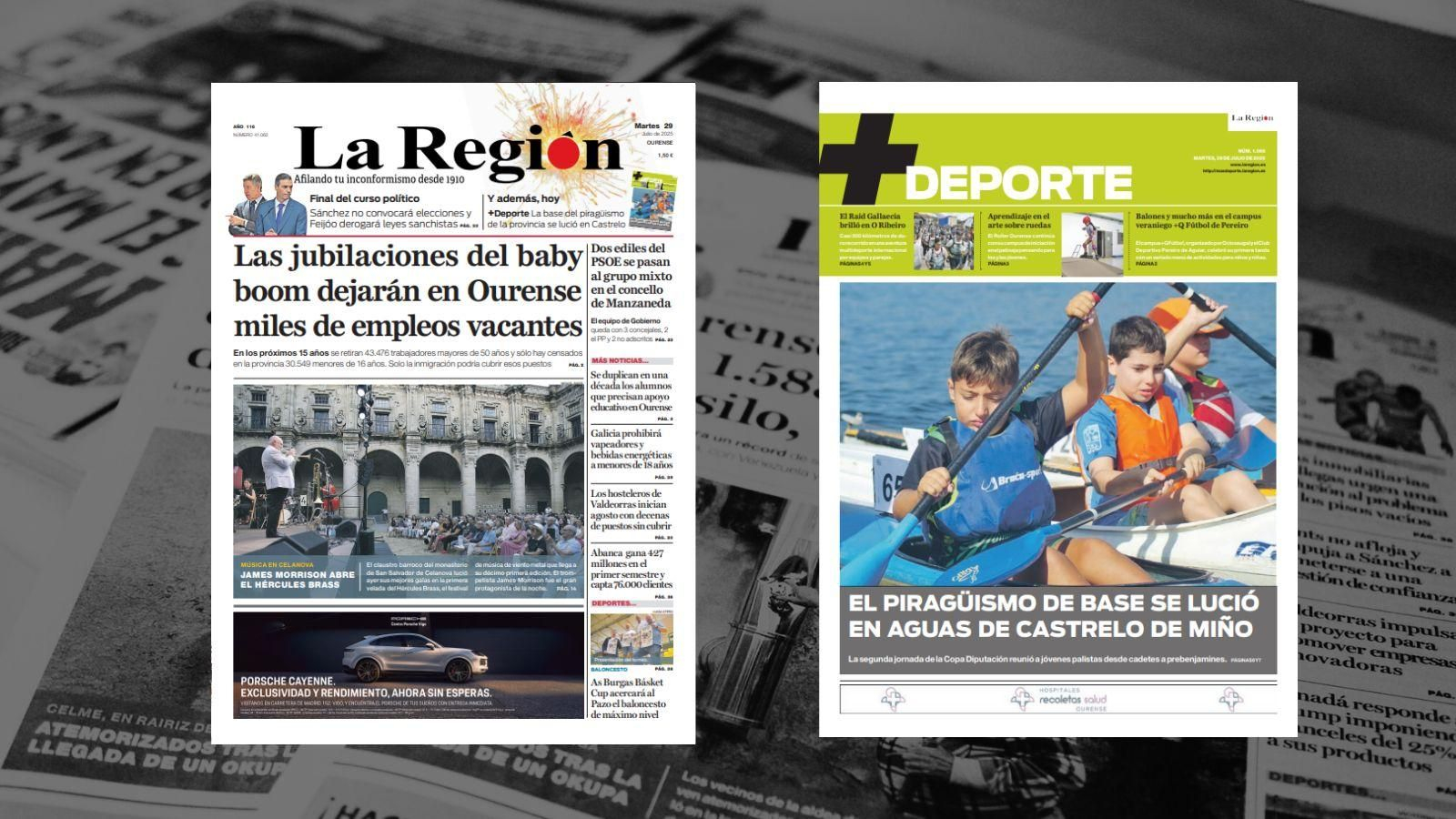 La portada de este martes 29